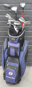 Modern Powe Bilt Golf Bag w Contents incl Wilson Killer Whale Driver, Proline Mk