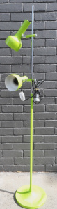 Retro 1970s Green OSLO Twin Floor Lamp - Slight Damage to Base , Approx 160cm H