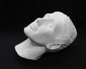 Roman Liebach (1941 - 2023) unsigned White Ceramic Bust of a Man - approx 40cm H