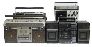 4 x Vintage Portable Radio Cassette Decks - incl Sony FH-7 MK, National Panasoni