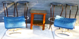 Group Lot Occasional Furniture - incl 4 x Black Metal Stools, 2 x Navy IMG Comfo