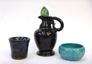 Group Lot Australian Pottery - incl Signed Lucy Hatton Beck Beaker, Dena Kahan B