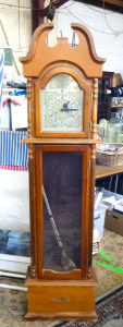 Vintage Reproduction 31-Day Grandfather Clock made by Jia Fu with Timber Case &