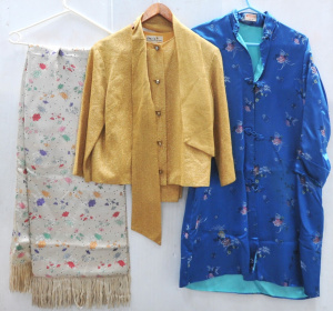 Lot 10 - Group Lot Vintage Ladies Clothing - incl Gold Alfred Shaheen Suit Set,