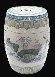 Lot 39 - Chinese ceramic barrel shaped garden seat