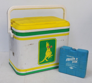 Lot 55 - Vintage Willow Branded Esky w Image of Boxing Kangaroo to front Commemo