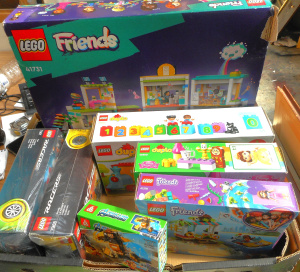 Lot 62 - Box of Boxed Lego, Duplo & other sets, incl Friends, Racers, etc