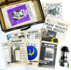 Lot 65 - Group Lot Vintage Ephemera & Lighting - incl 1960 Moonwalk Herald,