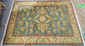 Lot 111 - Large Vintage Woven Wool Rug Made by PAZAR - Approx 185cm W