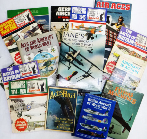 Lot 118 - Group Lot Vintage Military & Aviation Books - incl JaneNULLs Fight