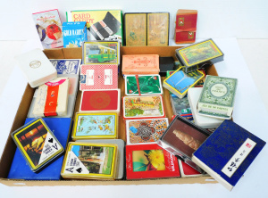 Lot 128 - Large Group lot of vintage playing cards mostly boxed inc Advertising