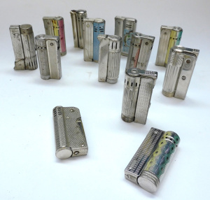 Lot 136 - Group lot of Vintage Fuel Cigarette Lighters mostly Imco - Flip lids