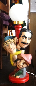 Lot 160 - Vintage c1980s Ceramic Novelty Lamp featuring the Marx Brothers Climbi