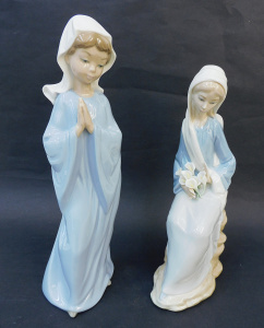 2 x Retired Lladro Nao Spanish figurines incl Girl Praying Model 298 27cm H &am