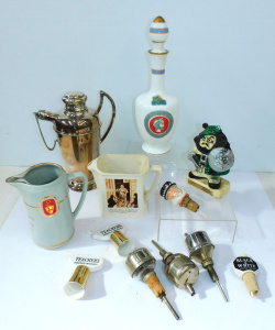 Group vintage Pubanalia incl Heckworth EPNS Cocktail shaker, Grand Marnier Milk