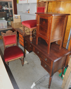 Lot 20 - Group Lot of Occasional Furniture incl 2 x Edwardian Style Dining Chair