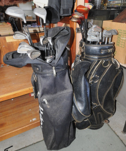 Lot 31 - 2 x Golf Bags & Contents incl Daiwa Ian Baker-Finch signature set (