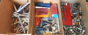 Lot 41 - 3 x Boxes Vintage Tools - incl Sidchrome, King Dick, Stahlwille, Brito