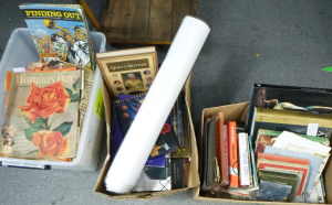 Lot 84 - 3 x boxes of Ephemera and Books inc, vintage Womans Day & ladies ot