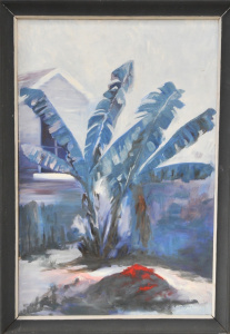 Lot 96 - Peter Sweedman (Active c1960 - 70s) Framed Oil Painting - Banana Palm -