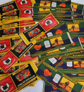 Lot 98 - Lot of Vintage Fruit Jam Decal Labels incl Sundowner Golden Marmalade &