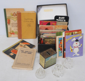 Lot 120 - Group lot vintage inc Cookery Books, Myer Emporium Confectionery Dept