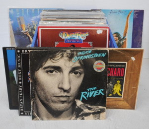 Lot 30 - Box lot of Vintage Vinyl LP Records incl Bruce Springsteen, Bryan Ferry