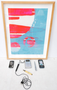 Lot 32 - Framed Artist Screen Print Another Sun Series & Small Mixed Box w C