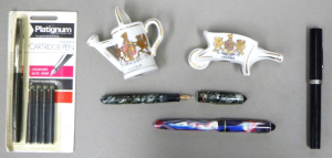 Lot 58 - Group Lot Vintage Fountain Pens & Other - incl The 'Unique' Fountai