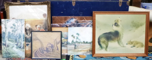 Lot 78 - Group lot - Framed & Unframed paintings, prints, etc - c1920s Water