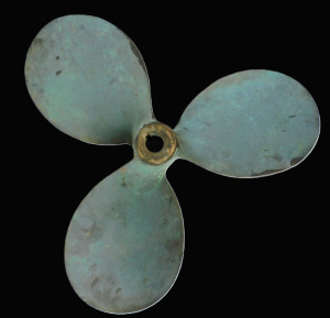 Lot 82 - Old Vintage Bronze Boat Propeller mark to centre 'Porter 28 24', Approx