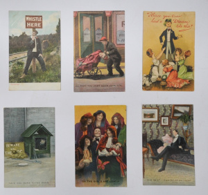 Lot 255 - Group lot - Vintage Novelty Comical Postcards - 'I'll take you home ag