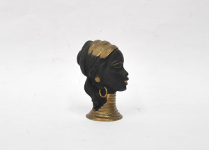 Lot 258 - heavy Mid Century Modern Paris Art bronze bust of a Stylised Girl - ma