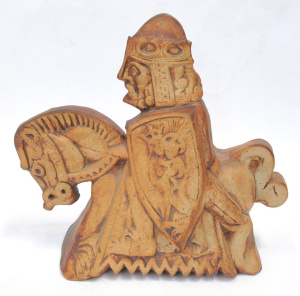 Lot 302 - Vintage c1970s Quantock English pottery figure of King Arthur on Horse