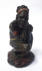 Lot 25 - Artist Unknown - c1951 Australian Ceramic Figure of a Seated Aboriginal