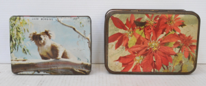 Lot 40 - 2 x Vintage Australian Tins - incl Sunrise Confectionary 'Good Morning'