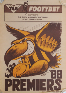 Lot 42 - 1988 WEG Premiership Poster for Hawthorn Football Club