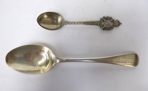 Lot 62 - 2 x Sterling Silver Spoon Trophys for Harold King Newman - Tablespoon T