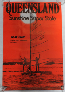 Lot 67 - Vintage 'Queensland Sunshine Super State' Poster by Queensland Governme