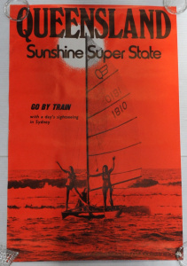 Lot 13 - Vintage Queensland Sunshine Super State Poster by Queensland Government