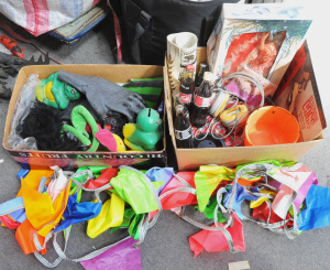 Lot 96 - 2 Boxes of Mixed Items inc Spanish Flamenco Dancer, 1970s Headphones, F