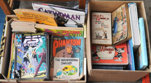 Lot 117 - 2 x Boxes of Comics & Kids Books incl Smurfs, Marvel Comics, Wizar