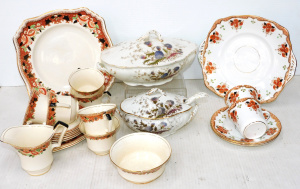 Lot 141 - Group lot vintage China inc 2 x Royal Doulton Thistle pattern lidded T