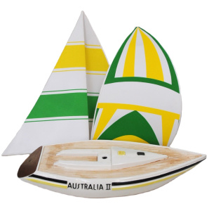 Lot 221 - Vintage c1983 Australia II Yacht Lamp - ceramic, made for Saywell Impo