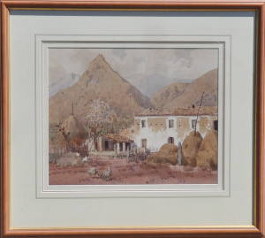 Lot 225 - Allan Thomas Bernaldo (1900 - 1988) Large framed Watercolour - The Spa