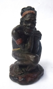 Lot 260 - Artist Unknown - c1951 Australian Ceramic Figure of a Seated Aborigina