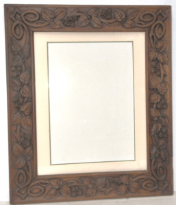 Lot 269 - Vintage c1900s Carved Wooden Picture Frame - Grape Leaves & Vines