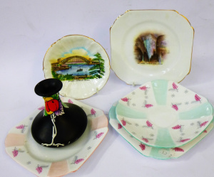 Lot 279 - Small lot of Vintage Shelley China inc Fruit & Foliage on black bu