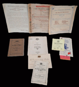 Lot 284 - Lot of Vintage Australian Ephemera incl 1887 Flyer for Illuminations f