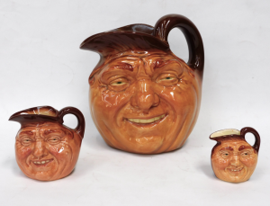 3 x Vintage Royal Doulton John Barleycorn Character Jugs D5327 Issued 1934-39 La